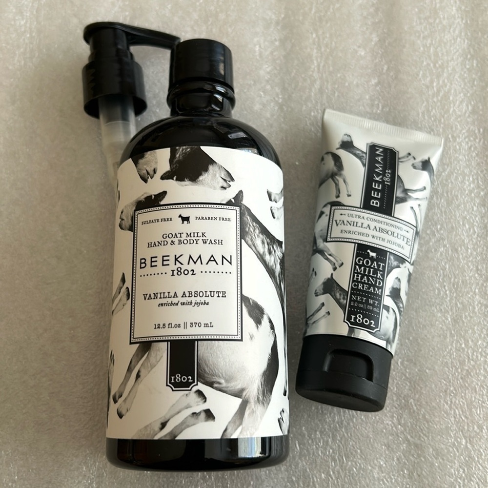 Beekman1802 Goat Milk HAND & BODY WASH and HAND CREAM (VANILLA ABSOLUTE) NEW